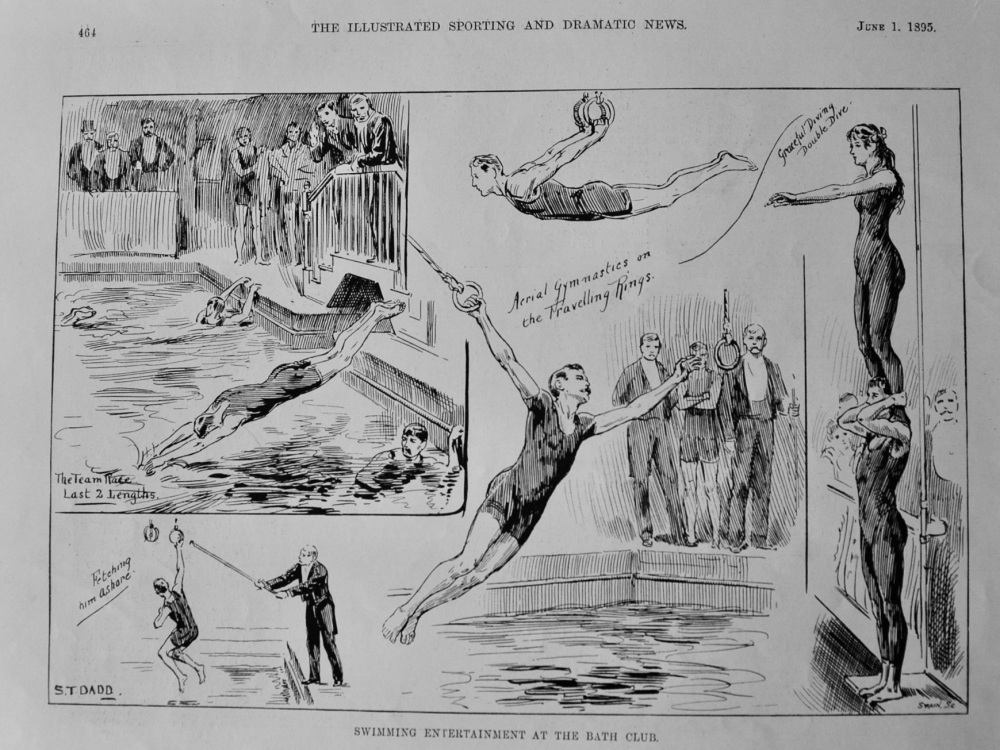Swimming Entertainment at the Bath Club.  1895.