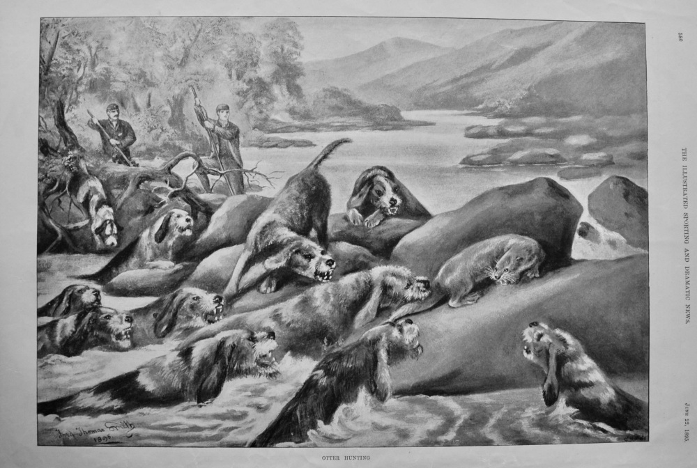 Otter Hunting.  1895.