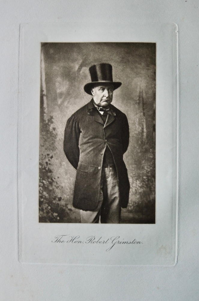 The Hon. Robert Grimston.  1816 - 1884.  (Huntsman).