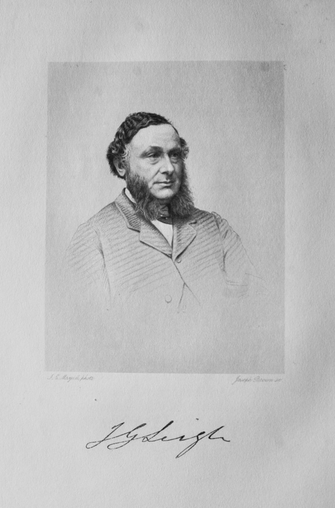 Mr. John Gerard Leigh.  1821  -  1875.  (Racehorse Owner.)