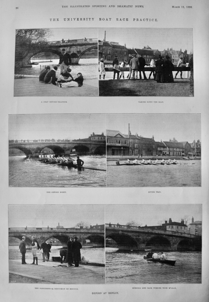 The University Boat Race Practice.  1898.