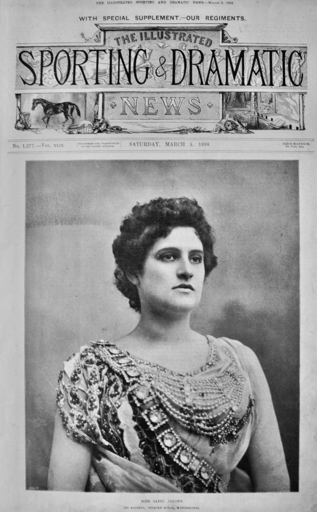 Miss Sadie Jerome.  (As Aladdin, Theatre Royal, Manchester).  1898.