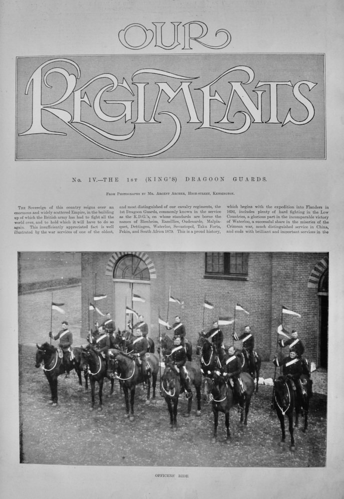 Our Regiments.  No. IV.- The (King's) Dragoon Guards.  1898.