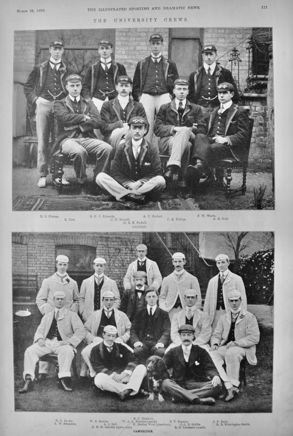 The University Crews.  (Boat Race).  1898.