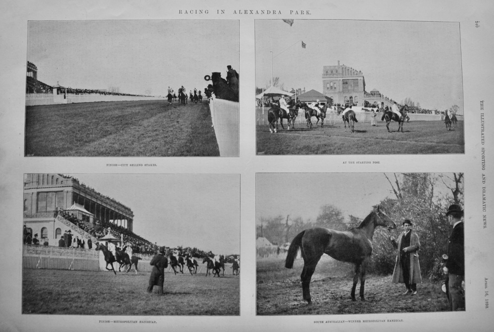 Racing in Alexandra Park.  1898.