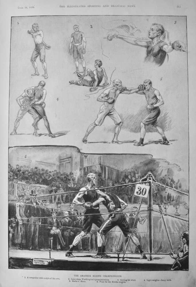 The Amateur Boxing Championships.  1898.