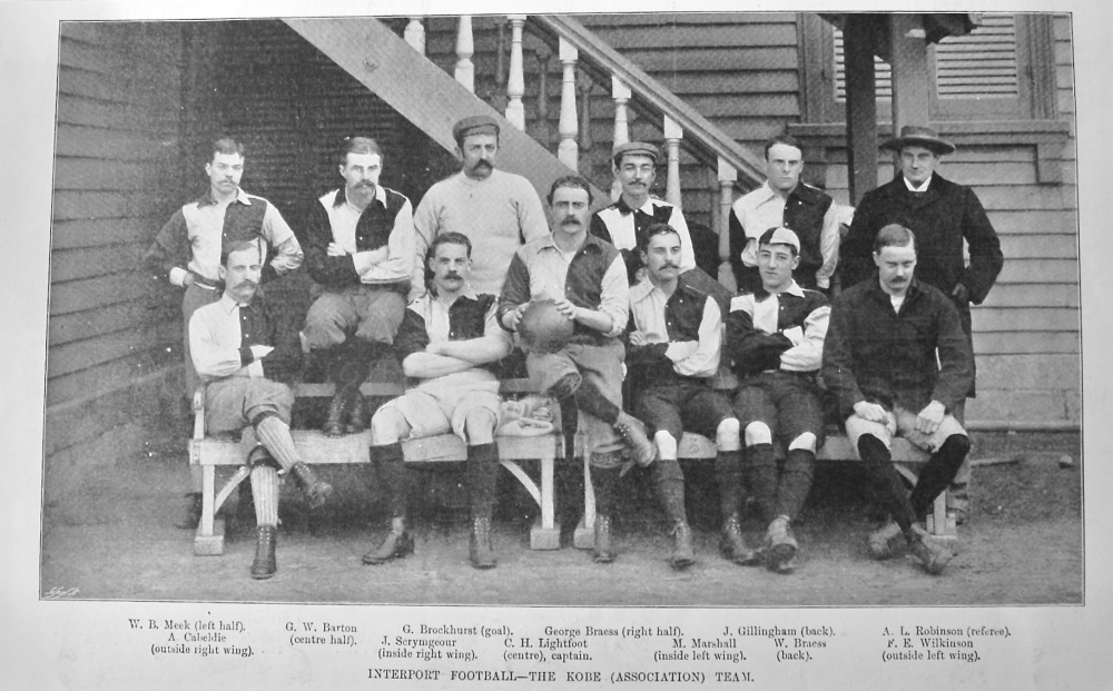 Interport Football- The Kobe (Association) Team.  1898.