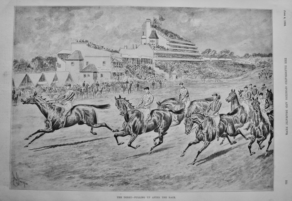 The Derby- Pulling Up after the Race.  1898.
