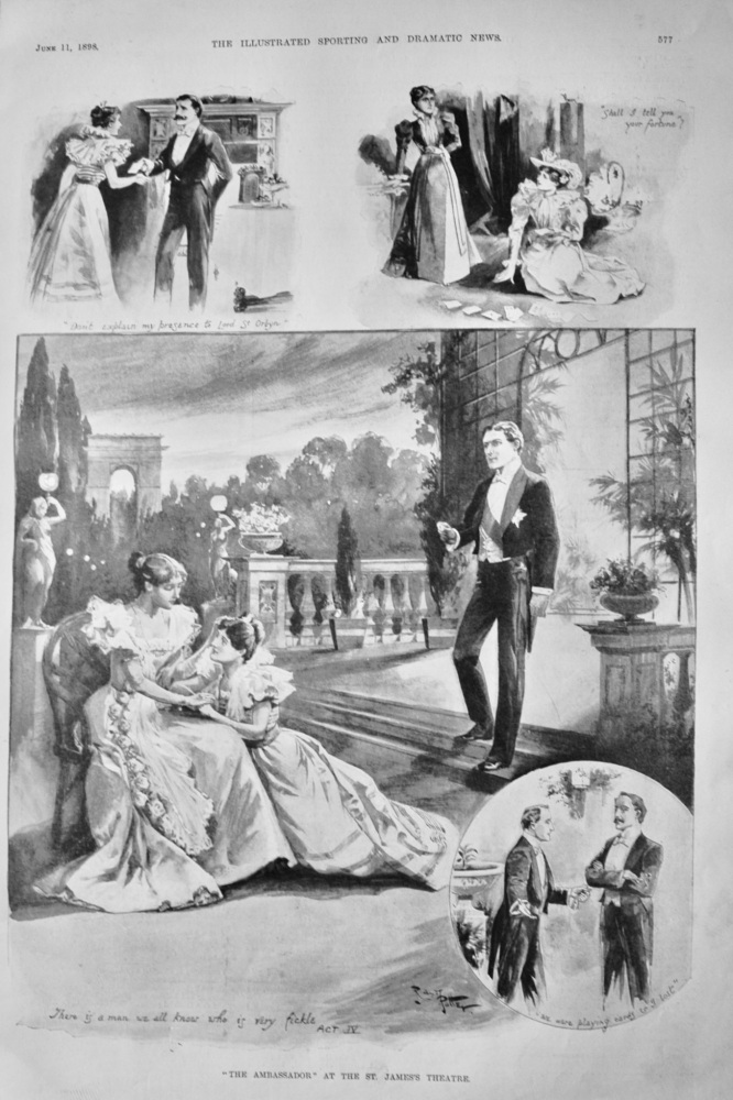 "The Ambassador" at the St. James's Theatre.  1898.
