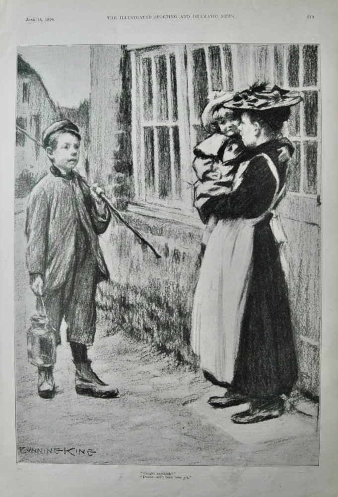 "Caught Anythink ?"  (Gunning King)  1898.