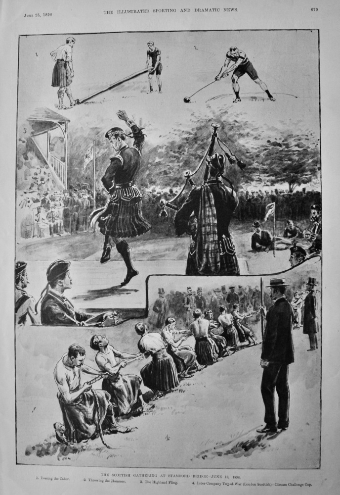 The Scottish Gathering at Stamford Bridge- June 18th, 1898.