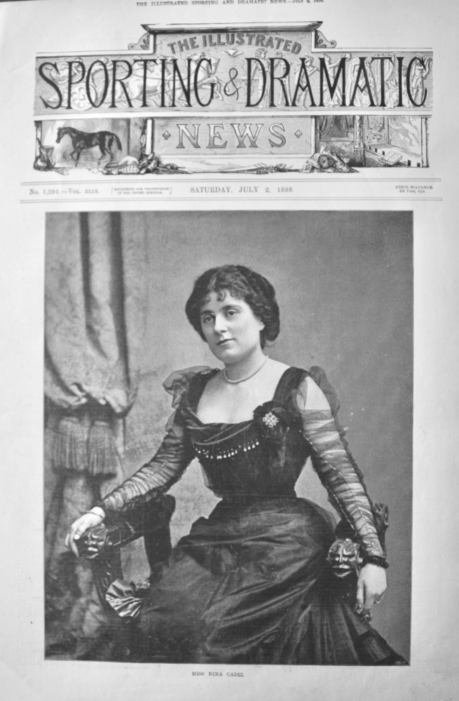 Miss Nina Cadiz.  (Actress)  1898.
