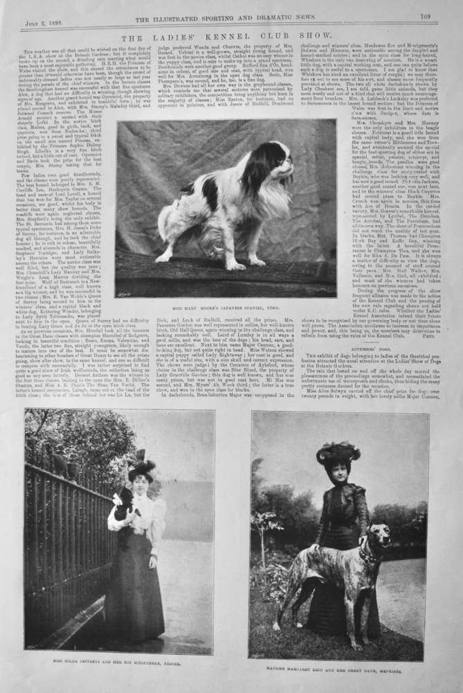 The Ladies' Kennel Club Show.  1898.
