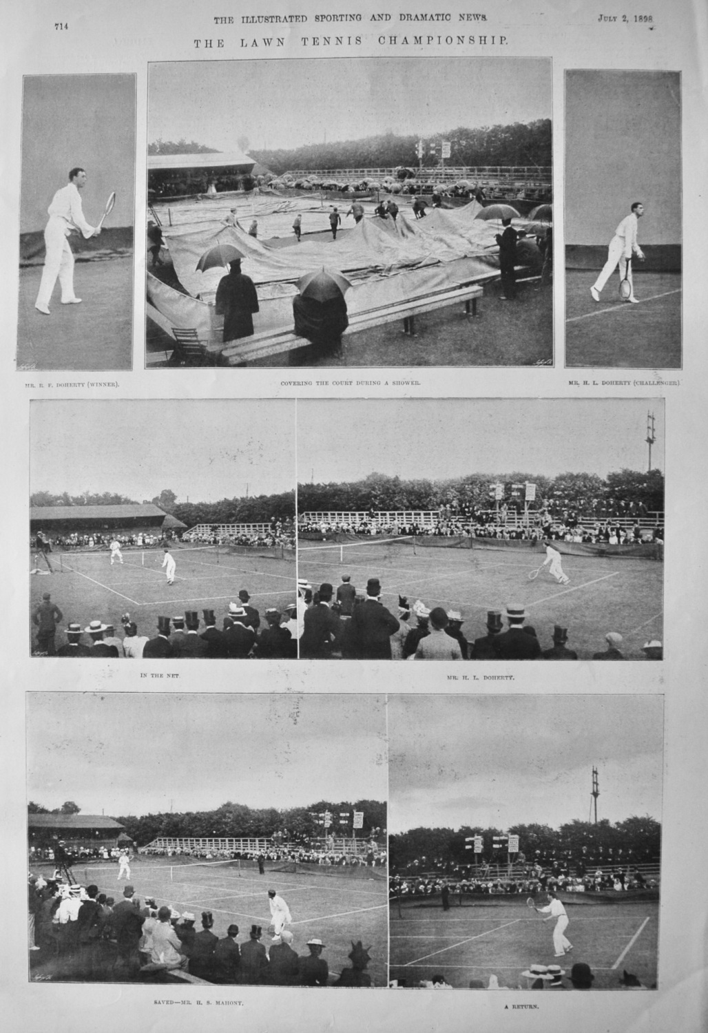 The Lawn Tennis Championship.  (Wimbledon)  1898.