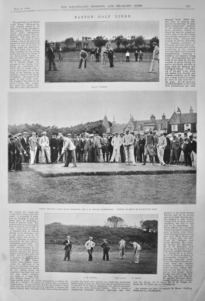 Barton Golf Links.  1898.