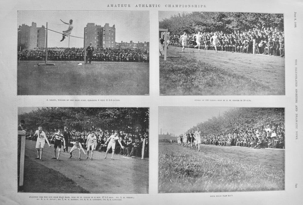 Amateur Athletic Championships.  1898.