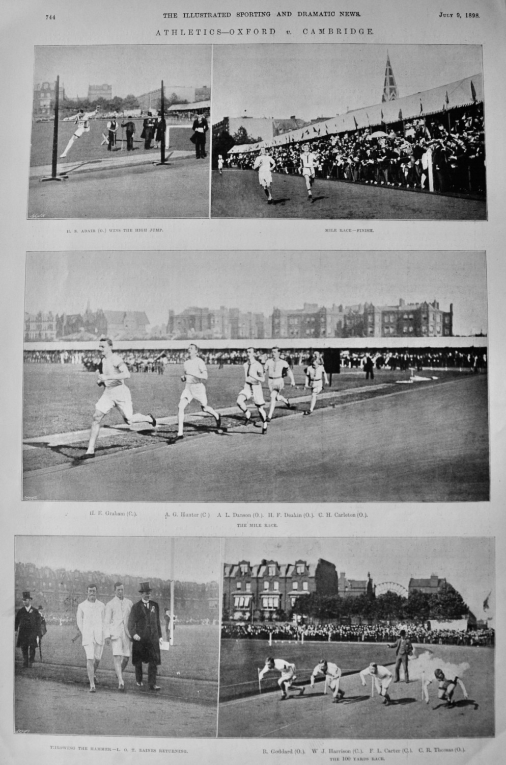 Athletics-  Oxford  v.  Cambridge.  1898.