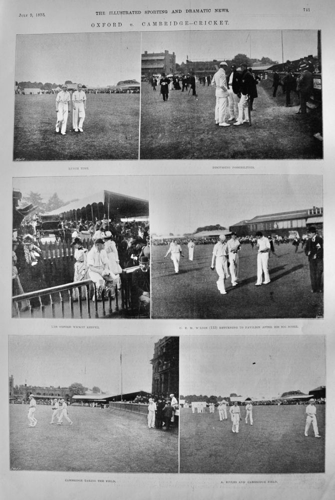 Oxford  v. Cambridge.  Cricket.  1898.