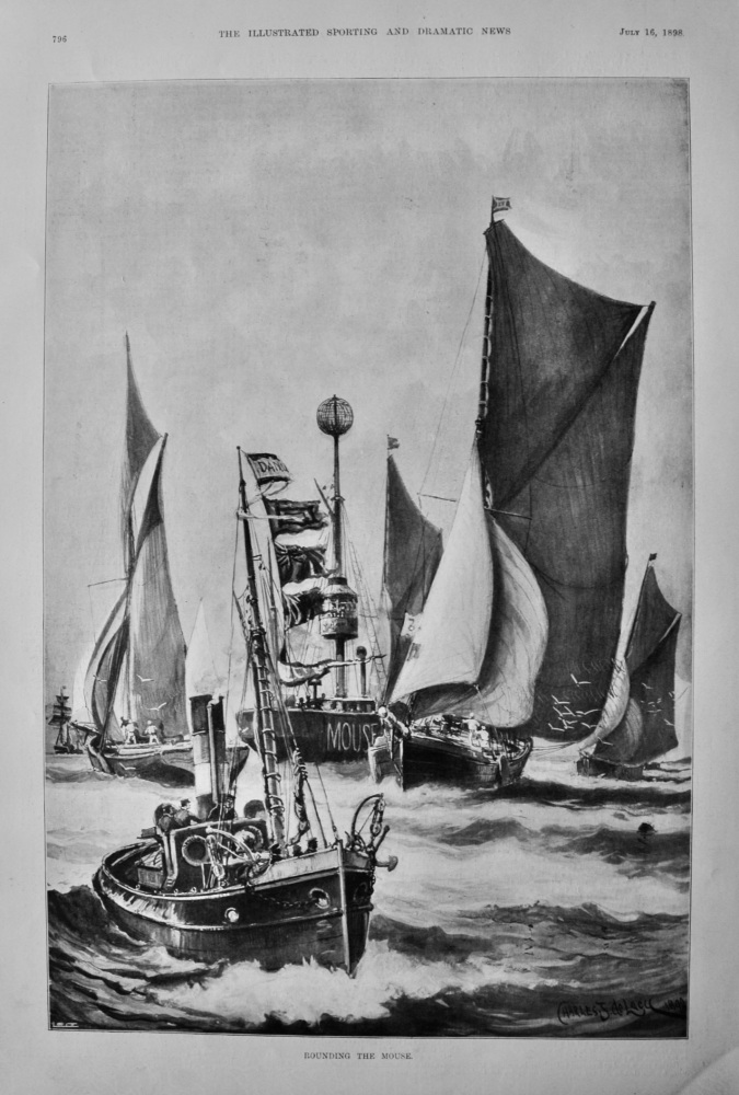 Rounding the Mouse. (Sailing)   1898.