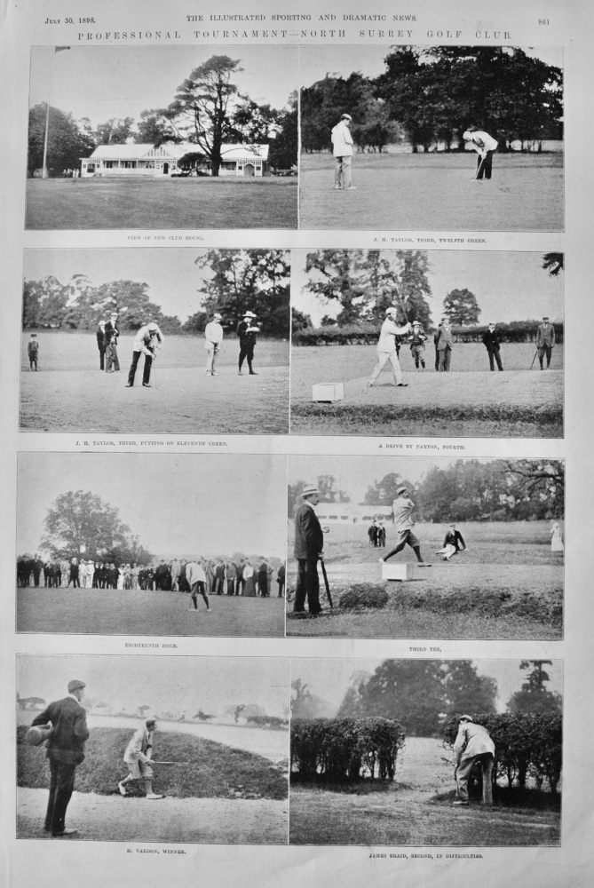 Professional Tournament - North Surrey Golf Club.  1898.