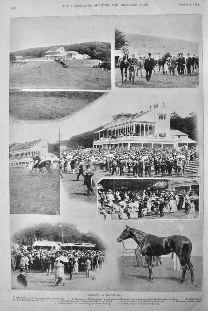 Tuesday at Goodwood.  1898. (Horseracing)