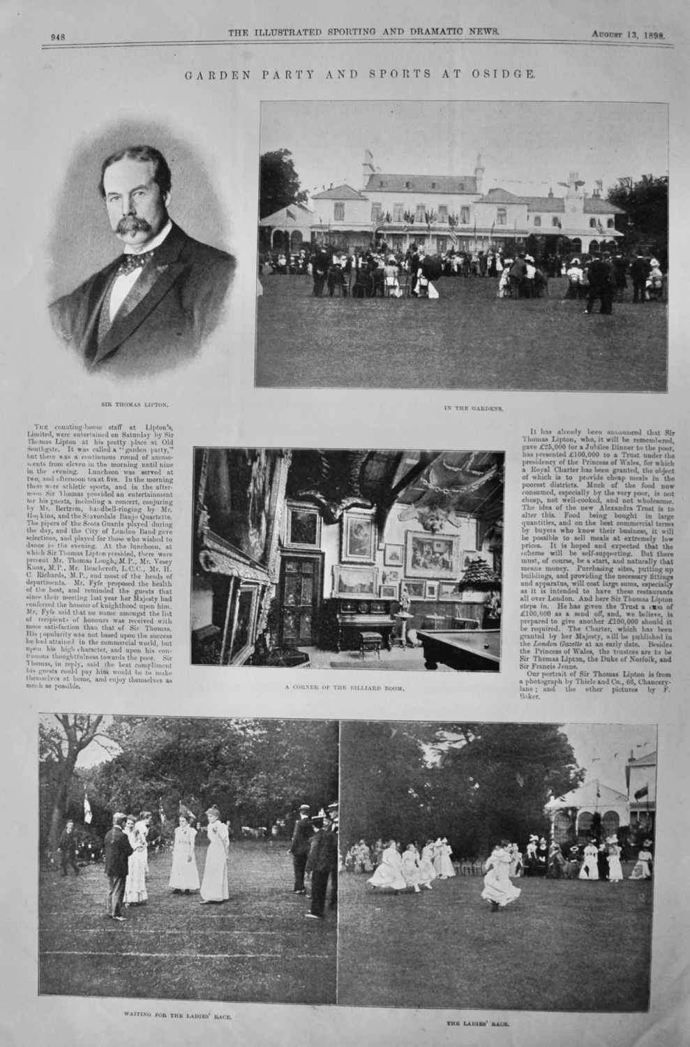 Garden Party and Sports at Osidge.  1898.