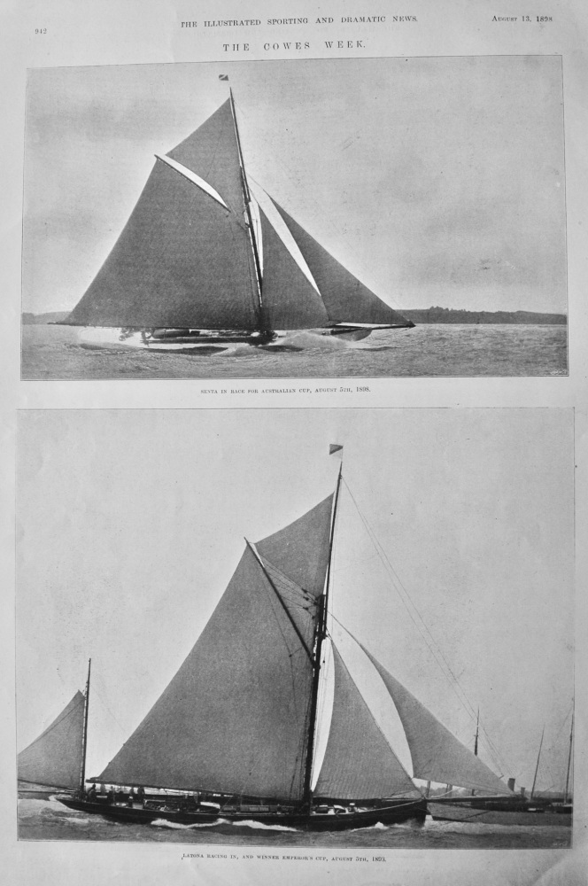 The Cowes Week.  1898. (Sailing).