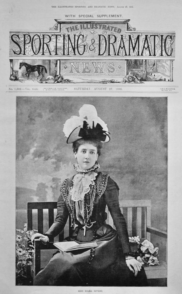Miss Hilda Rivers. (Actress)  1898.