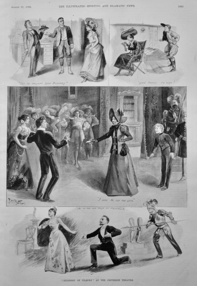 "Bilberry of Tilbury" at the Criterion Theatre. 1898.