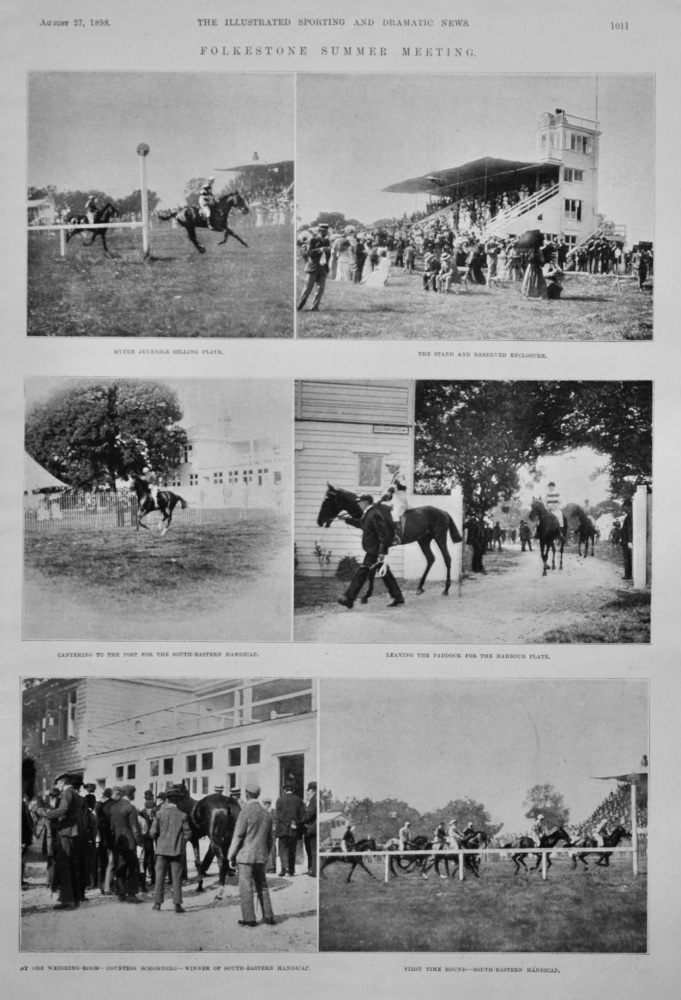 Folkestone Summer Meeting.  1898.  (Horse racing)