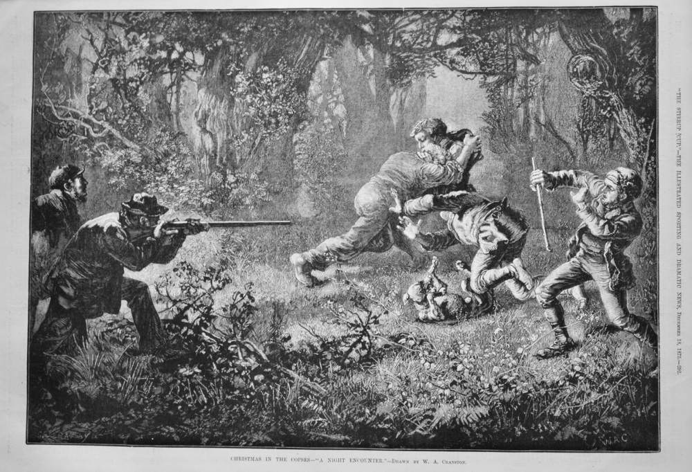 Christmas in the Copses- "A Night Encounter." 1875.
