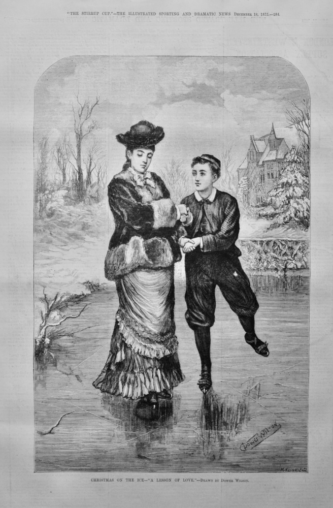 Christmas on the Ice- "A Lesson of Love."  1875.