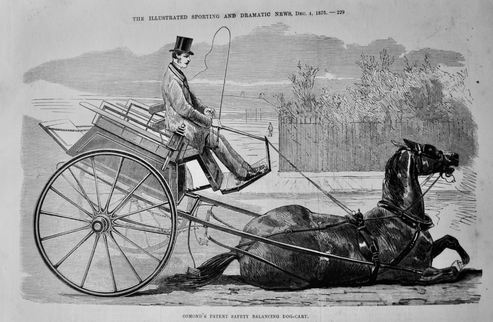Osmond's Patent Safety Balancing Dog-Cart.  1875.