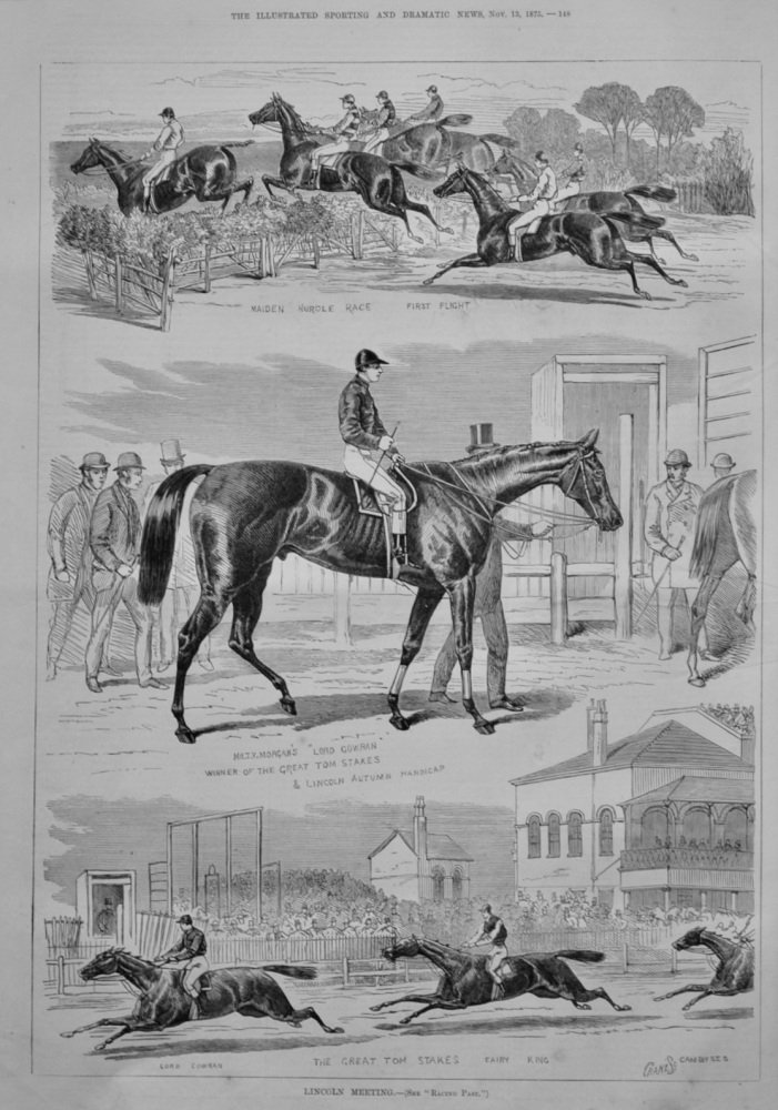 Lincoln Meeting. 1875. (Horseracing).