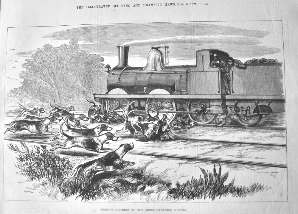 Serious Accident to the Monmouthshire Hounds.  1875.
