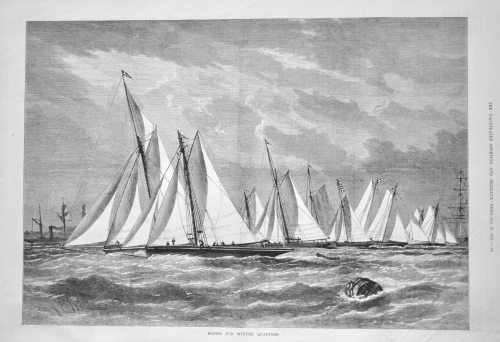 Bound for Winter Quarters. (Sailing)  1875.