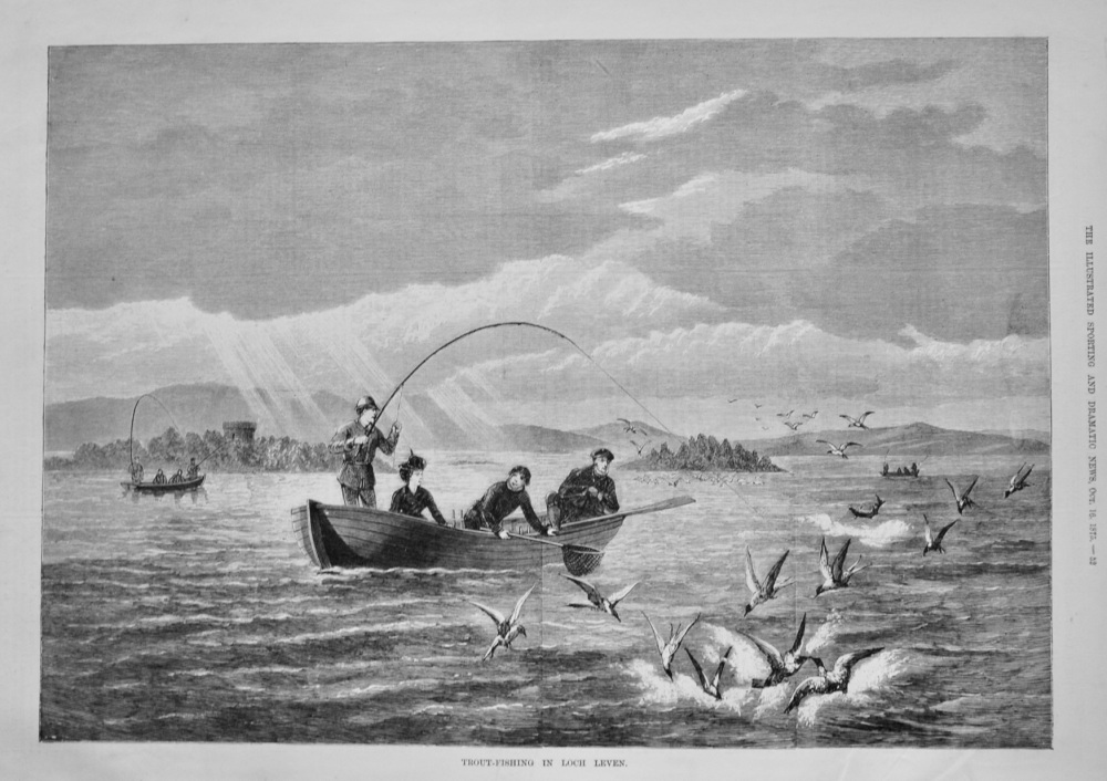 Trout-Fishing in Loch Leven.  1875.