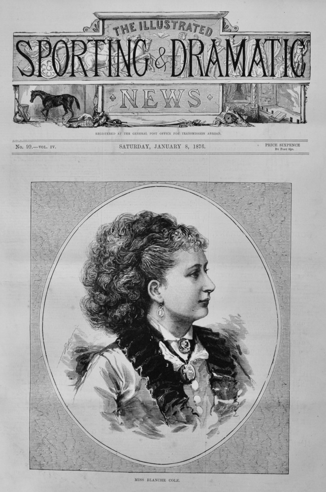 Miss Blanche Cole. 1876.  (Opera Singer).