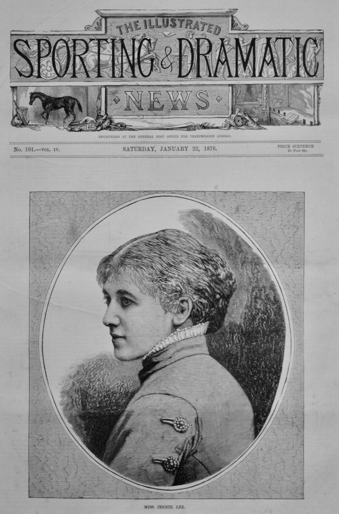 Miss Jennie Lee.  1876.  (Actress).