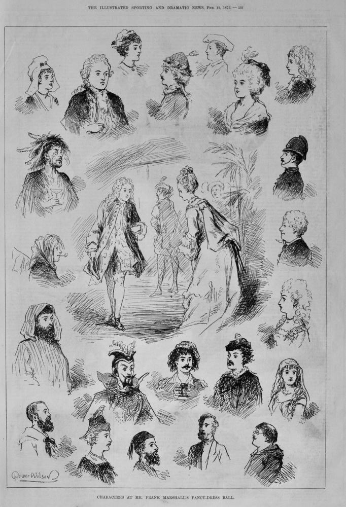 Characters at Mr. Frank Marshall's Fancy-Dress Ball.  1876.