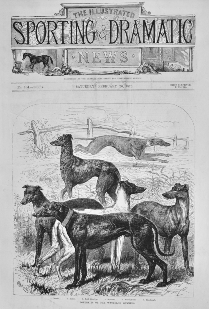 Portraits of the Waterloo Winners. 1876. (Coursing).