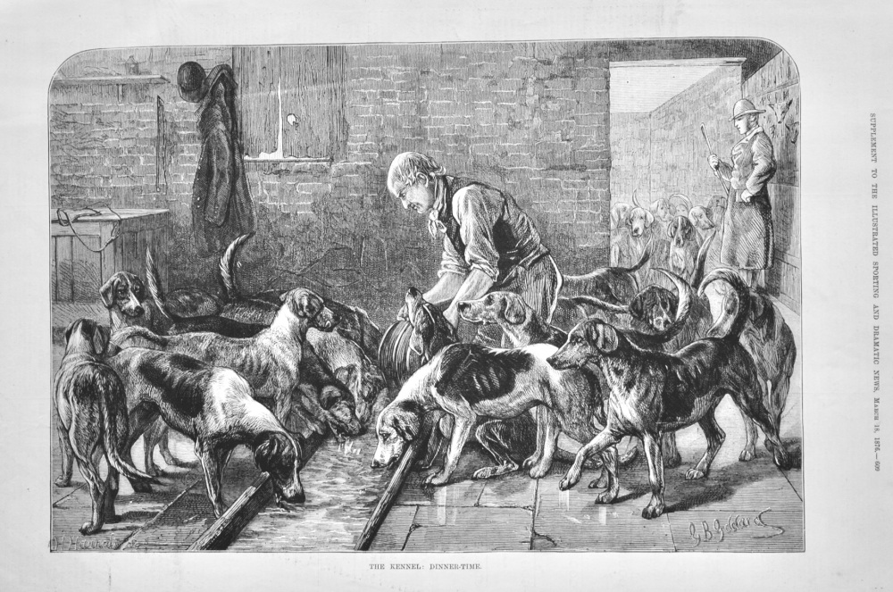 The Kennel :  Dinner-time.  1876.