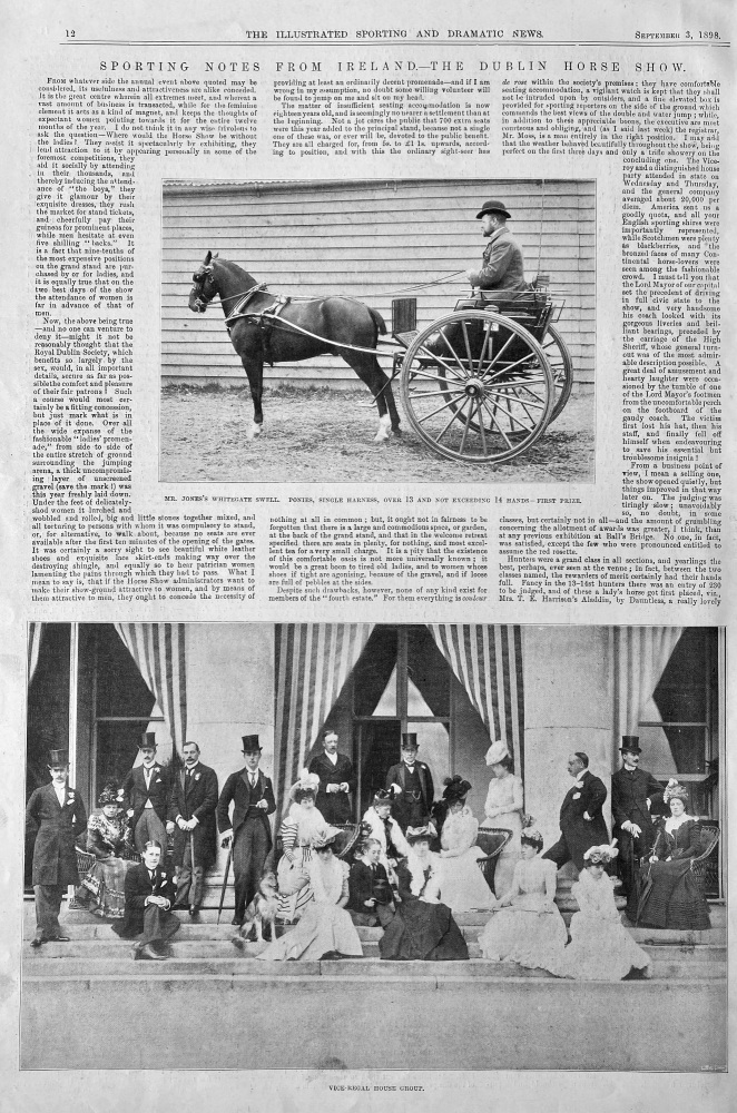 The Dublin Horse Show.  1898.