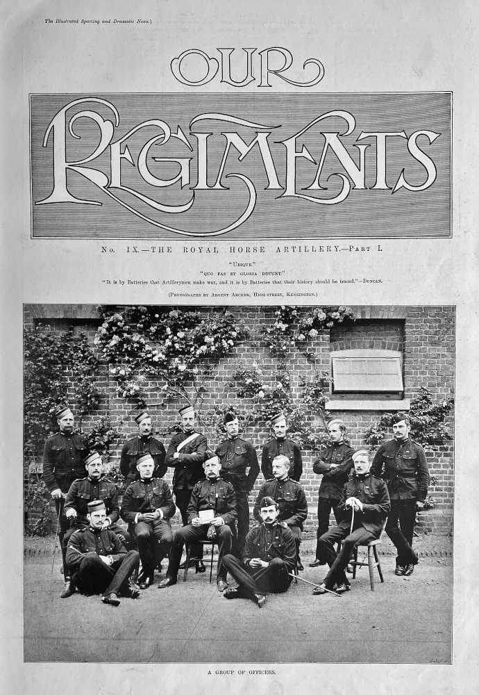 Our Regiments.  No. IX. - The Royal Horse Artillery.- Part I.  1898.