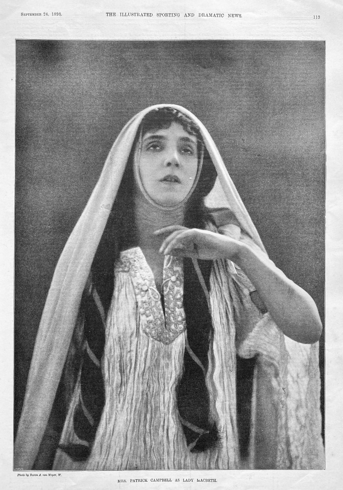 Mrs. Patrick Campbell as Lady Macbeth.  1898.