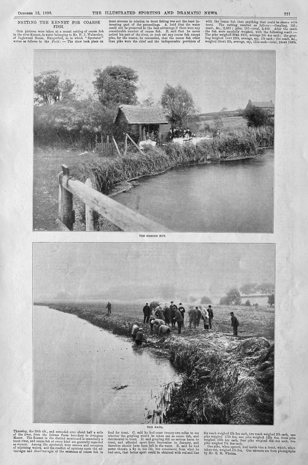 Netting the Kennet for Coarse Fish.  1898.