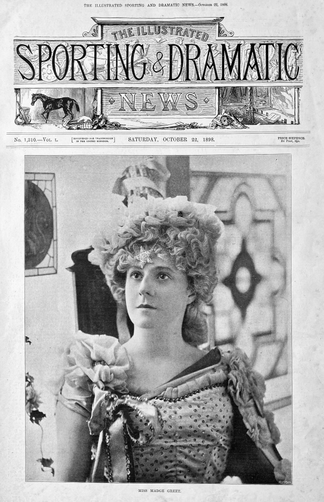 Miss Madge Greet,   October 22nd, 1898.