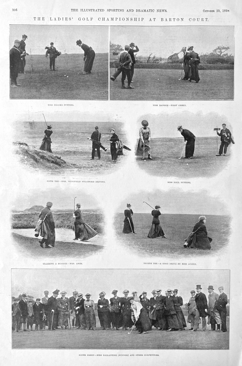 The Ladies' Golf Championship at Barton Court.  1898.