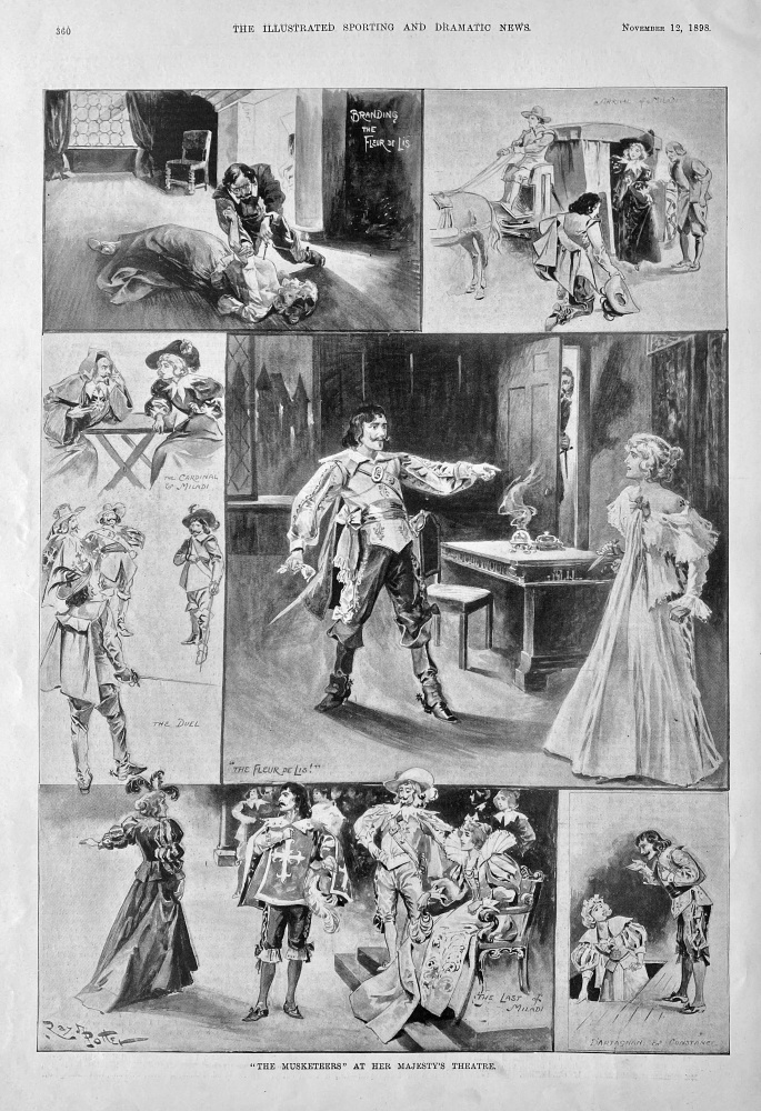 "The Musketeers" at Her Majesty's Theatre;.  1898.