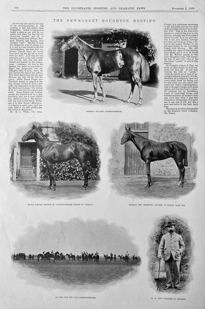 The Newmarket Houghton Meeting.  1898. (Horseracing)